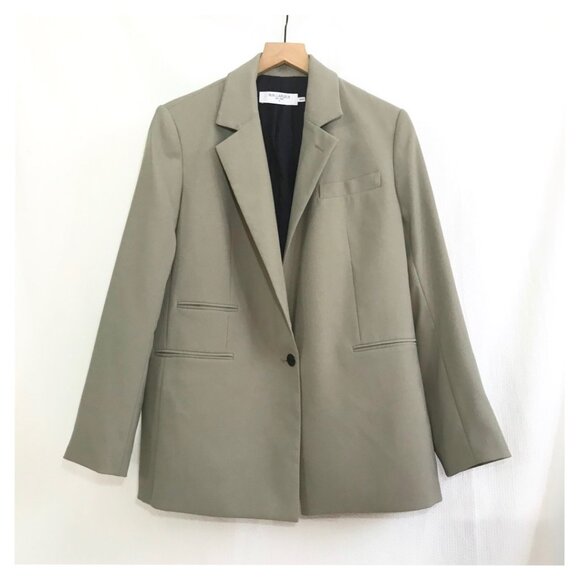 MM LaFleur Tailored Blazer Sample in Faded Olive - Size 4 - NWT - Picture 1 of 5
